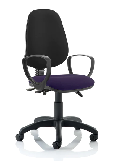 Eclipse 3 Plus Fabric Operator Office Chair - Optional Colour and Armrests